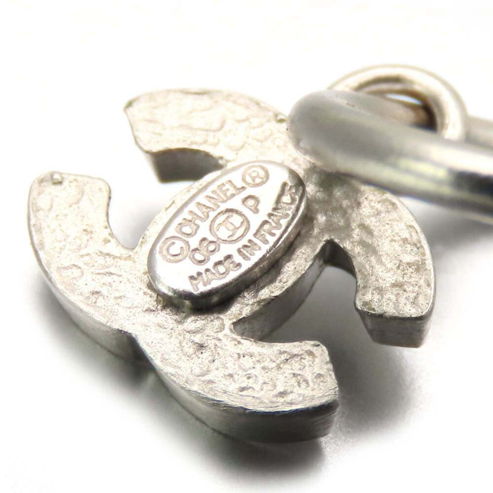 CHANEL White Logo Earrings - Picture 3 of 11